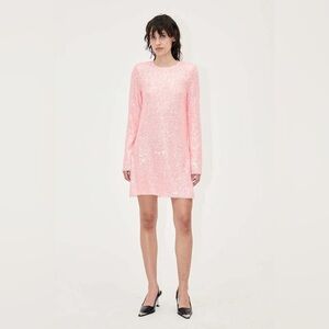 {{Stine Goya}} Heidi Blush Sequins Mini Dress